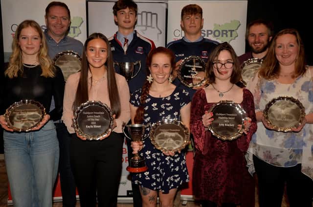 ClubSport Tweeddale's award-winners for 2023, including cyclist Isla Short, centre at front