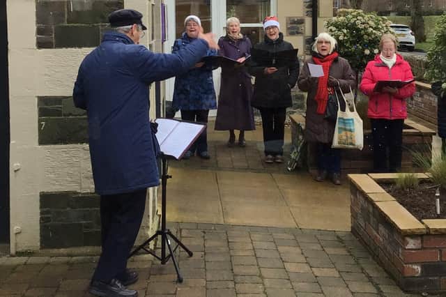 Peebles Singers at the town's care home.
