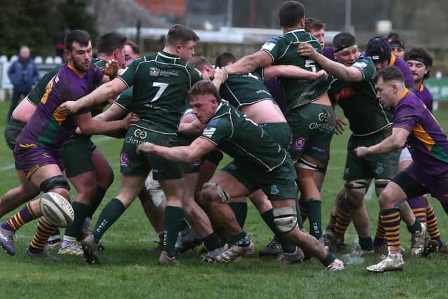 Hawick beating Marr 18-6 in their Tennent's Premiership play-off semi-final on Saturday (Pic: Steve Cox)