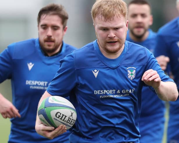Ryan Ali, pictured in prior action in 2024, scored two of Hawick Linden’s 16 tries versus Forrester on Saturday (Photo: Brian Sutherland)