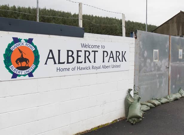 The gates at Hawick Royal Albert United's Albert Park home ground look set to remain locked for a while yet (Photo: Bill McBurnie)