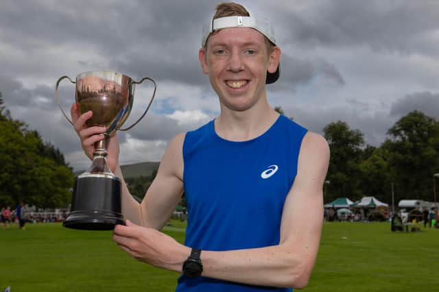 Hawick's Robbie Welsh, winner of the 800m open at Langholm Border Games on Friday