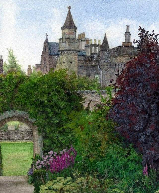 Tina Holley's painting of Abbotsford.