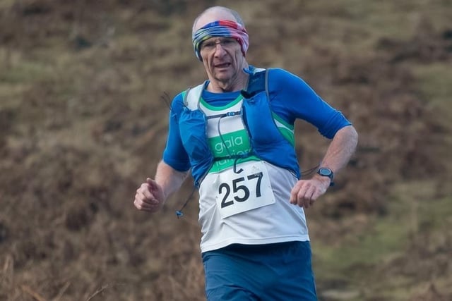 James Purves taking part in 2024's Feel the Burns hill race at Selkirk on Sunday
