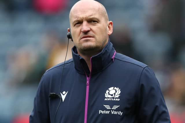 Scotland head coach Gregor Townsend watching his side's match against Japan at Murrayfield Stadium in Edinburgh in November (Photo by Ian MacNicol/Getty Images)