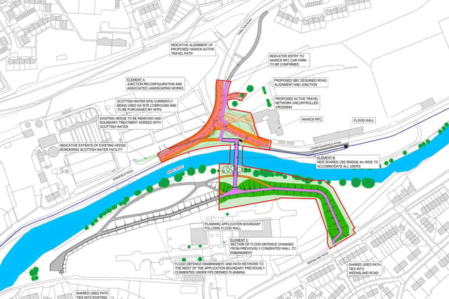Plans for the Weensland Footbridge in Hawick.