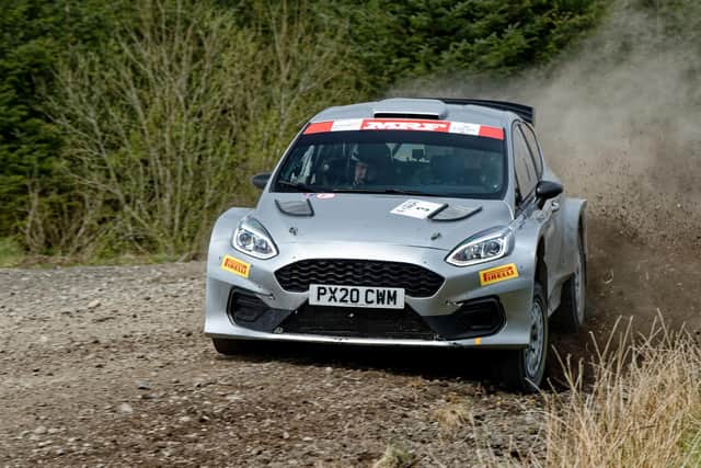 Elliot Payne and Patrick Walsh on their way to victory in Saturday's Border Counties Rally (Photo: Malcolm Almond/BTRDA)