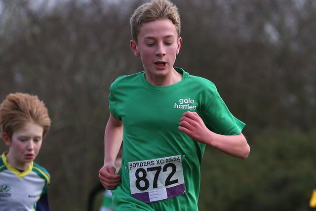 Bryn McAree finished 38th in 15:29 at Sunday's Borders Cross-Country Series junior race at Denholm