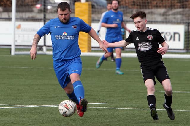Ancrum in possession against Gala Fairydean Rovers Amateurs on Saturday (Pic: Steve Cox)