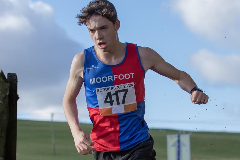 Moorfoot Runners' Luke Grieve finished Sunday's senior Borders Cross-Country Series race at Lauder 18th in 31:02