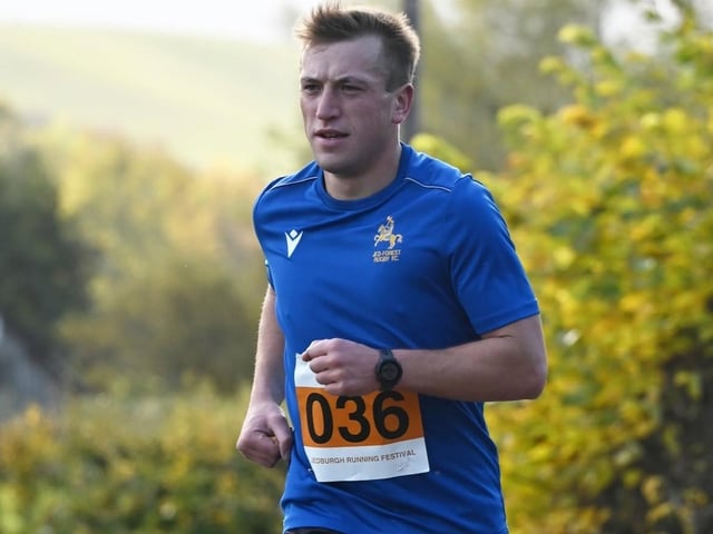 Jed-Forest’s Robbie Douglas was eighth in 41:16 at the latest Jedburgh Running Festival’s 10K on Sunday (Photo: Neil Renton)