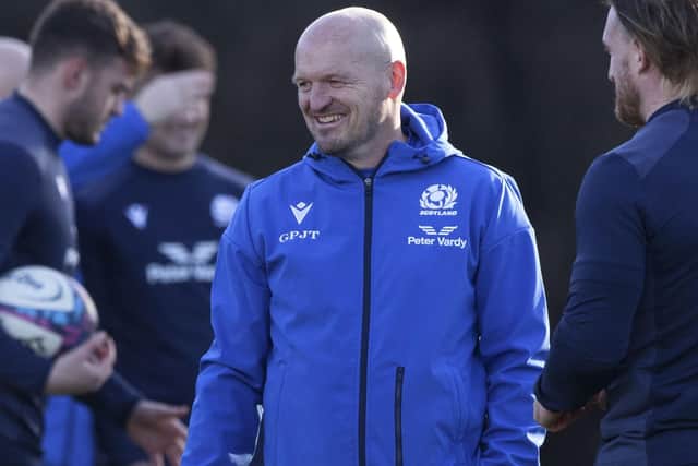 Scotland head coach Gregor Townsend at a training session at the Oriam in Edinburgh this week (Photo by Craig Williamson/SNS Group/SRU)