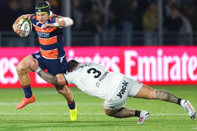 Darcy Graham in action for Edinburgh during their 27-17 European Professional Club Rugby Challenge Cup loss at home to Toulon at the capital’s Hive Stadium last Friday (Photo: Ewan Bootman/SNS Group/Edinburgh)