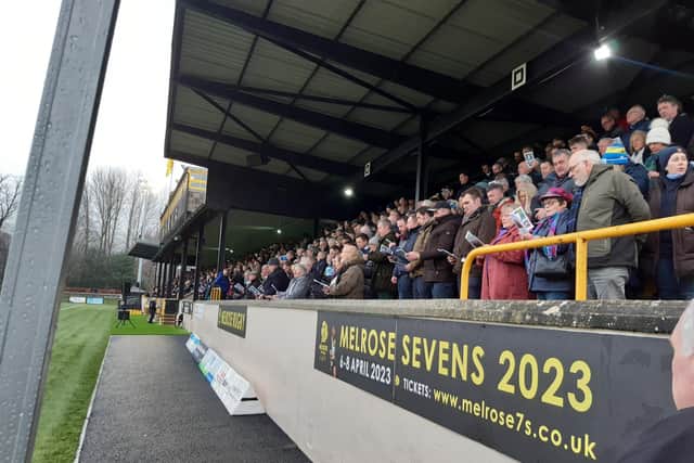 The Greenyards stand was full as the service was streamed to Doddie's former club.