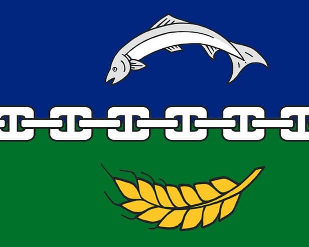 The new flag for Berwickshire