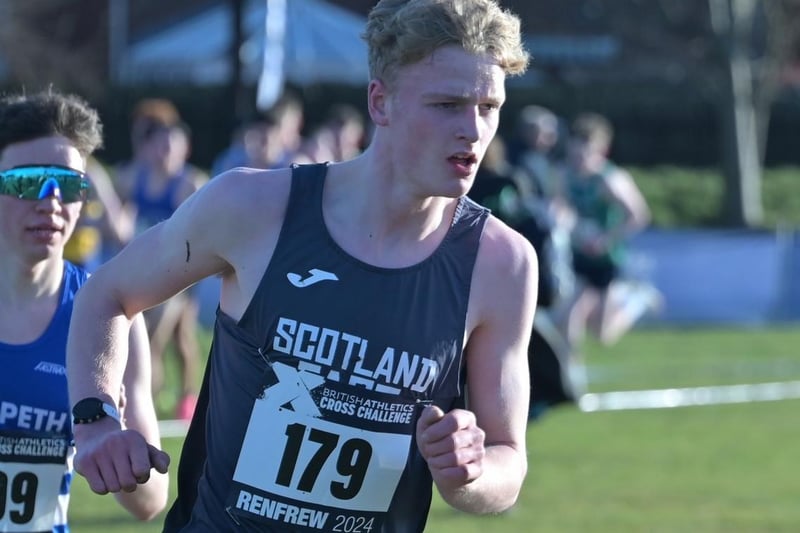 Moorfoot Runners' Thomas Hilton clocked 19:00 to finish as sixth under-17 male at Saturday's Scottish inter-district cross-country championships at Renfrew