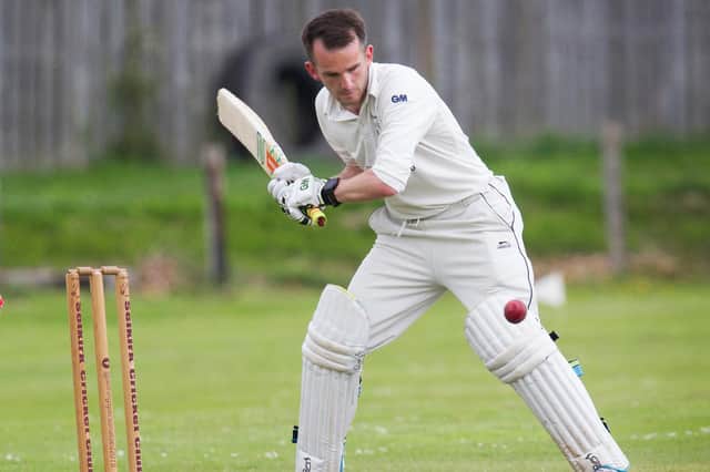 Rory Banks wields the bat for Selkirk (picture by Bill McBurnie)