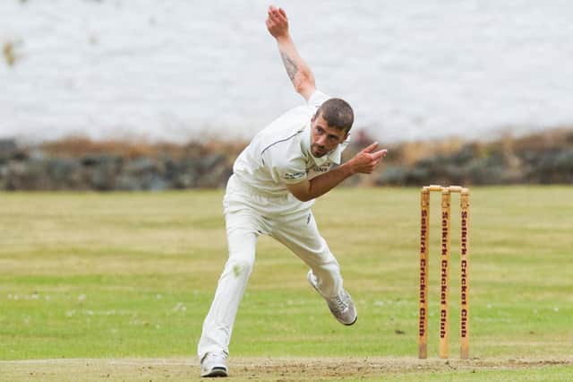 David Gardiner grabbed a wicket for the Souters with his first bowl of the day (picture by Bill McBurnie)