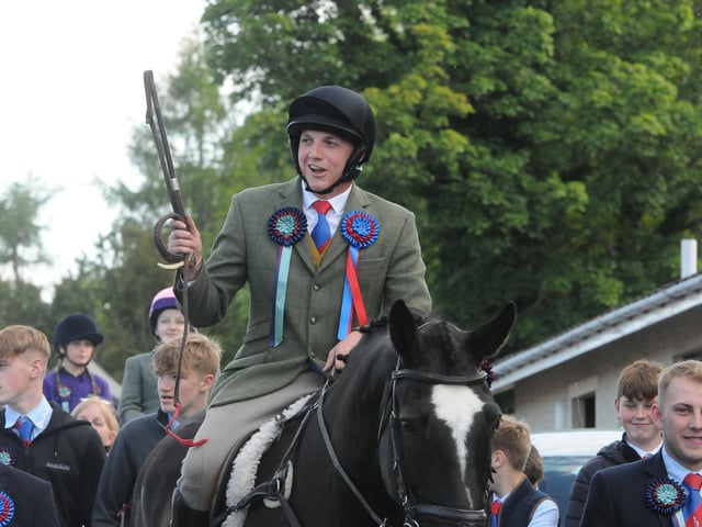 Standard Bearer Adam Nichol led the rideout. Photo: Grant Kinghorn.