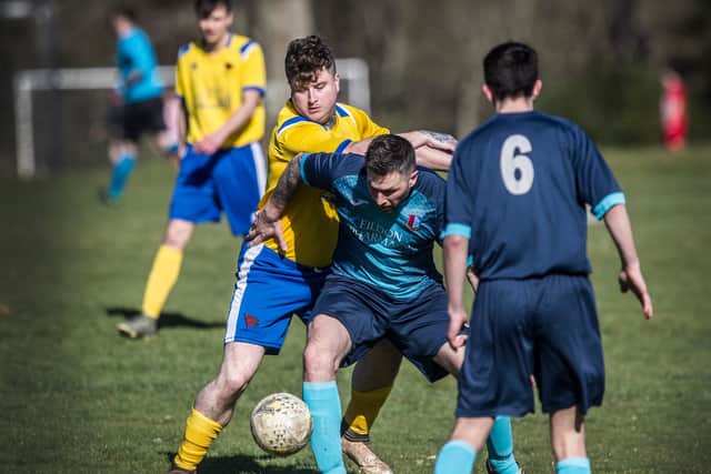 Aaron Swailes playing for Hawick Colts versus St Boswells (Photo: Bill McBurnie)