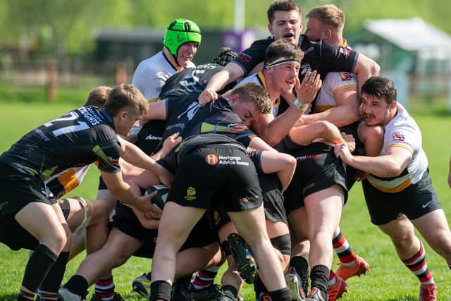 Southern Knights losing 36-11 to Stirling Wolves at Bridgehaugh Park in May (Pic: Bryan Robertson)
