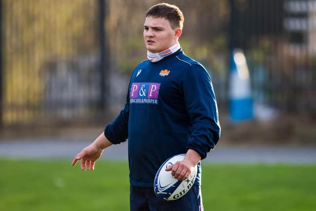 Patrick Harrison during an Edinburgh Rugby training session at the city's BT Murrayfield (Photo: Scottish Rugby/Ross Parker / SNS Group)