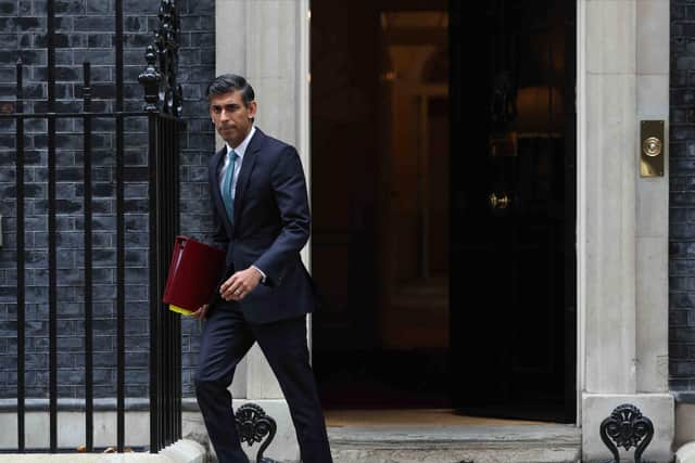 Prime Minister Rishi Sunak leaves 10 Downing Street for Prime Minister's Questions. Picture: Isabel Infantes/Getty Images