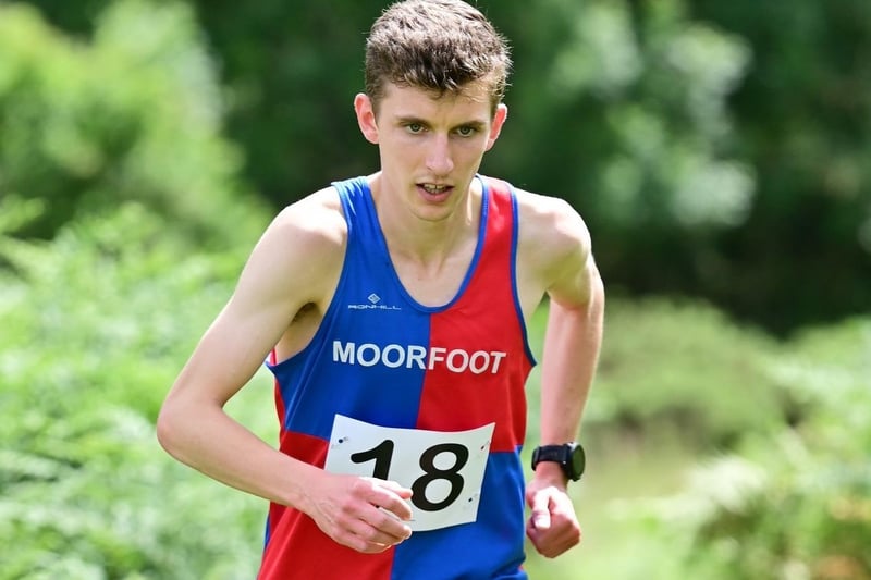 Moorfoot Runners' Jacob Adkin won 2023's Lee Pen hill race in 22:38 on Saturday, smashing a record set 18 years ago by Galashiels councillor Euan Jardine