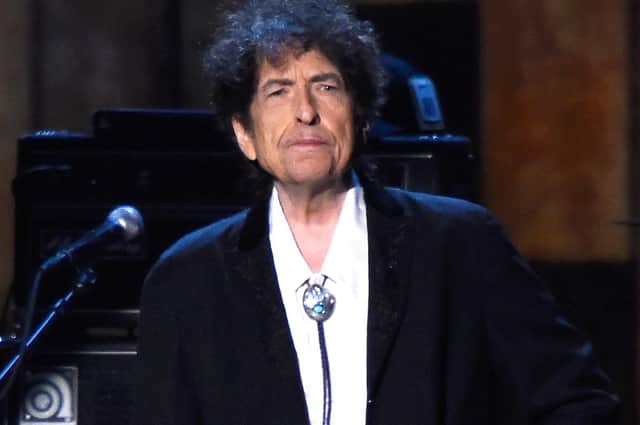 Bob Dylan on stage in 2015 in Los Angeles in California (Photo by Frazer Harrison/Getty Images)