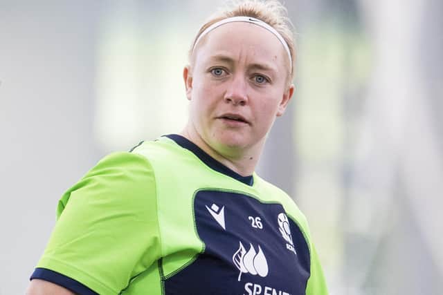 Hawick's Lana Skeldon at a Scotland training session in Edinburgh on Tuesday (Photo by Ross Parker/SNS Group/SRU)