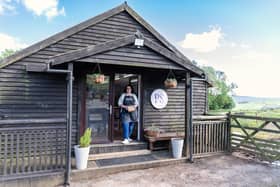 Ann Carter, founder of Purple Sage, outside the company’s Soap Barn near Hawick in the Scottish Borders.