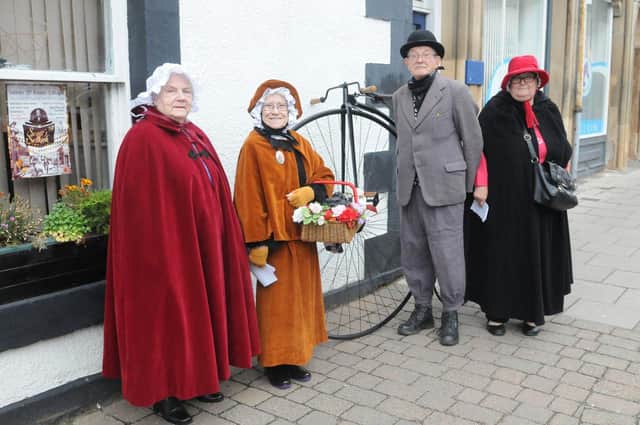Pat Alexander, Agnes Mitchell, George Renton and Janice Renton in period costume. Photo: Grant Kinghorn.