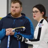 Kelso's Cameron Bryce with vice-skip Lisa Davie (Pic: Scottish Curling)