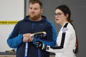 Kelso's Cameron Bryce with vice-skip Lisa Davie (Pic: Scottish Curling)