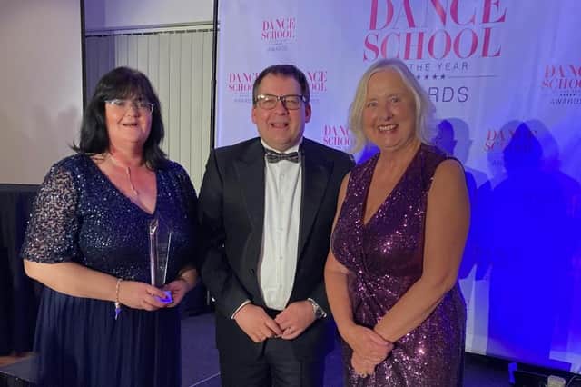 From left: principal Fiona Henderson, business manager Andy Wright and awards organiser Anne Walker MBE.