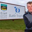 Borders golfer Jack McDonald with Fife's Battle Trophy (Picture: Kenny Smith)