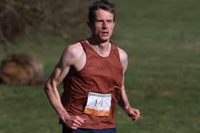 Tom Martyn won Sunday's Borders Cross-Country Series senior race at Duns in 27:23