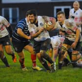 Double-try-scorer Bruce Riddell on the attack for Selkirk at home to Musselburgh on Saturday (Pic: Grant Kinghorn)