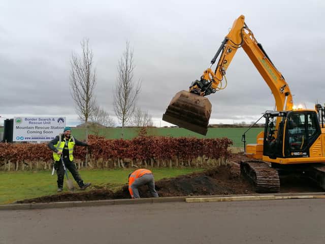 Works starts on the new base at the Pinnacle Hill Industrial Estate in Kelso.