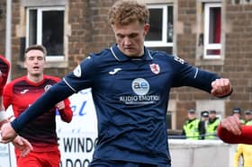 Jack Hamilton on the ball for Raith Rovers during their 3-2 win hosting Greenock Morton in Kirkcaldy in April (Photo: Eddie Doig)
