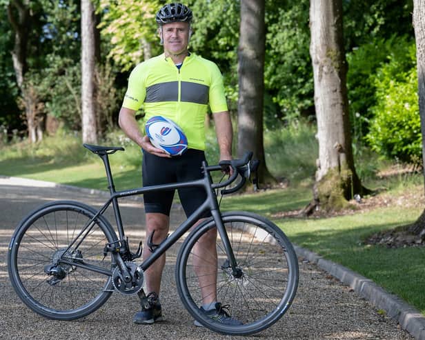 Kenny Logan launching his 700-mile Rugby World Cup challenge (Pic: My Name'5 Doddie Foundation)