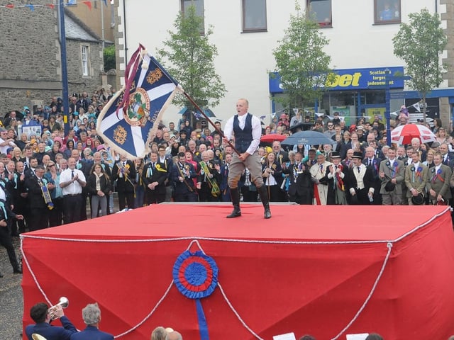 Royal Burgh standard bearer Adam Nichol.