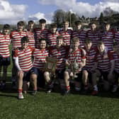 Peebles Colts celebrating winning the Borders semi-junior rugby league title for the second year in a row (Photo: Stephen Mathison)