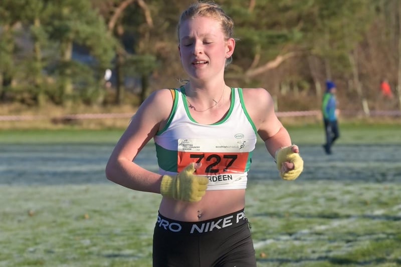 Gala Harrier Poppy Lunn was 23rd in the under-17 women's 5.7km race at Saturday's east district cross-country championships at Aberdeen in 23:35