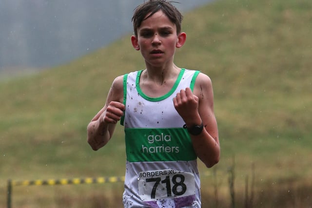 Gala Harriers under-13 Seb Darlow placed eighth in 11:45 in Sunday's Borders Cross-Country Series junior race at Galashiels