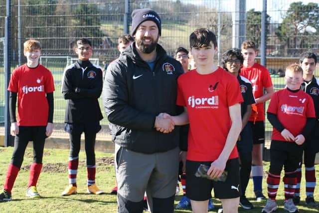 Callum Young, right, was U16s player of the match against visiting Camphill School
