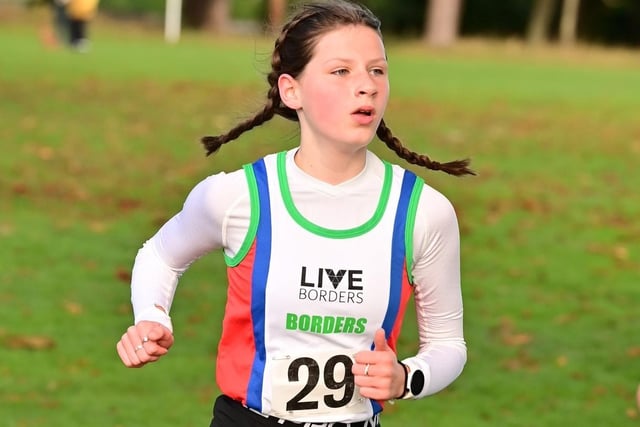 Gala Harrier Kacie Brown competing at Scottish Athletics' east district cross-country league meeting at Kirkcaldy on Saturday