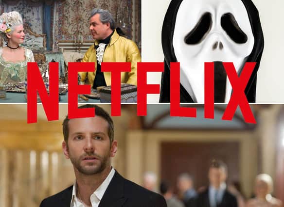 Netflix is releasing some big hitters in the new year. Photo credit: Left: Shuttershock/Right: Getty Images/Canva Pro/Bottom: Shuttershock/Logo: Netflix.