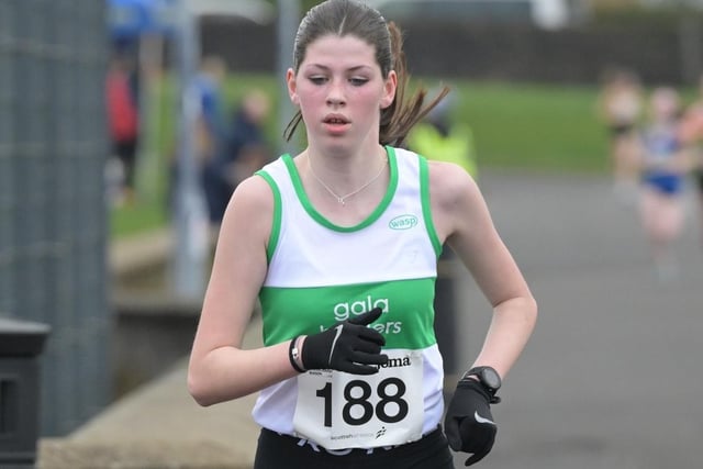 Gala Harriers' Jaidyn Brown was 43rd under-15 girl in 17:18 at Sunday's Scottish Athletics young athletes' road races at Greenock