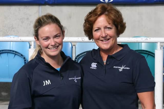 Janet Jack, right, with Edinburgh coach Jude McMullin
